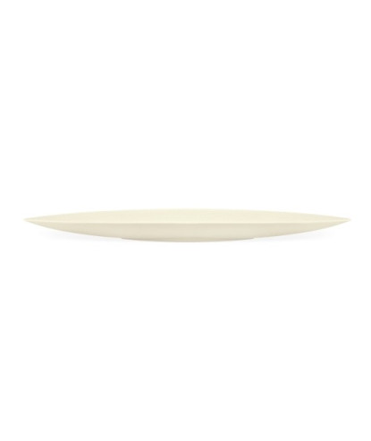 PLAT A SERVIR EN FIBRE DE BAMBOU BLANC CASSE 41.5X10X3.5CM