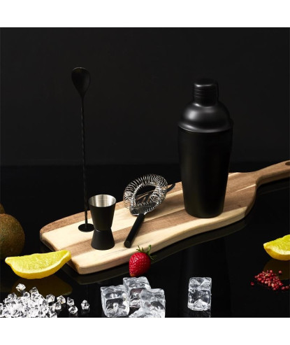 COFFRET A COCKTAIL 4 ACCESSOIRES NOIRS